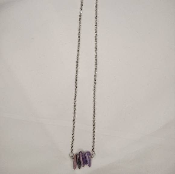 Calypsa Necklace Charoite Stone Crystal Healing Shamana Co Amulet - Picture 3 of 5